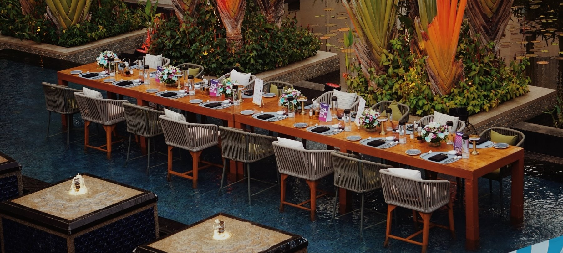 Unique in-water dining in Goa with fresh seafood and tapas-style food.